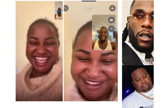 Update: Cubana Chief Priest’s alleged babymama beams with joy as she gets a call from social media content creator who Burna Boy asked to contact her